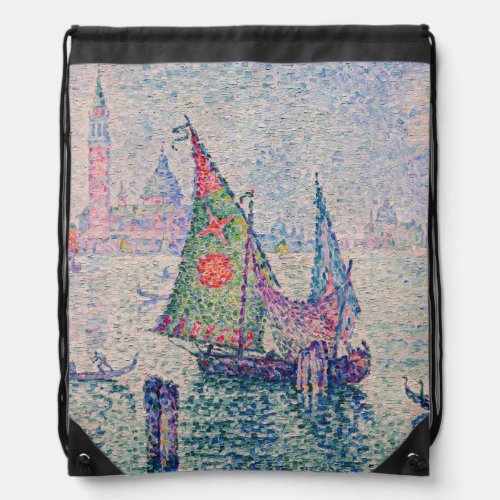 Paul Signac _ The Green Sail Drawstring Bag