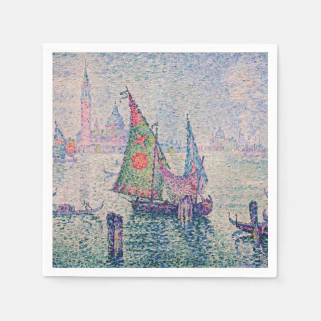 Paul Signac - The Green Sail Napkins (Front)