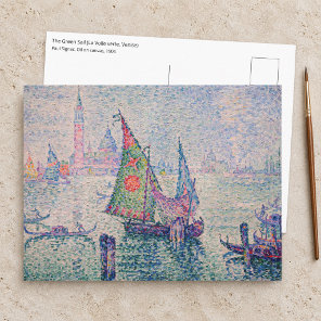 Paul Signac - The Green Sail Postcard