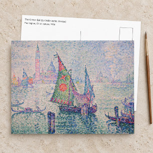 Paul Signac - The Green Sail Postcard