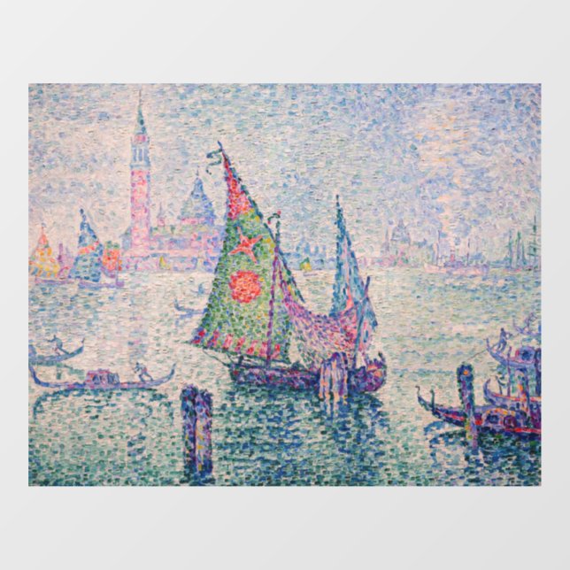 Paul Signac - The Green Sail Window Cling (Sheet)