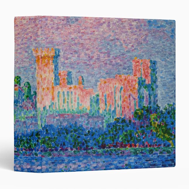 Paul Signac - The Papal Palace, Avignon 3 Ring Binder (Front/Spine)