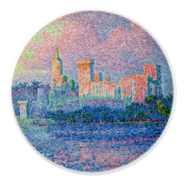 Paul Signac - The Papal Palace, Avignon Ceramic Knob (Front)