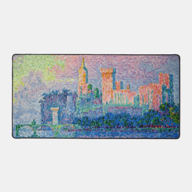 Paul Signac - The Papal Palace, Avignon Desk Mat (Front)