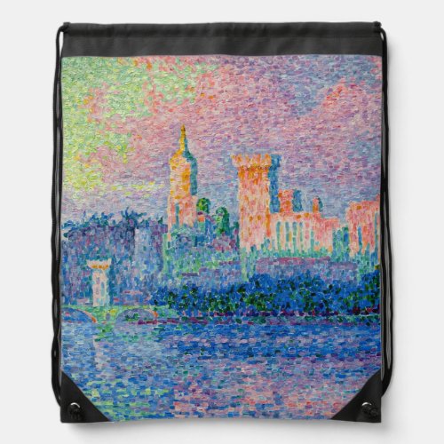 Paul Signac _ The Papal Palace Avignon Drawstring Bag