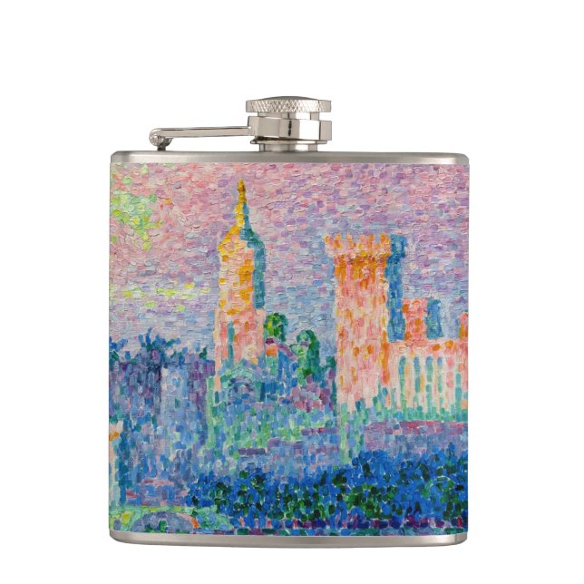 Paul Signac - The Papal Palace, Avignon Flask (Front)