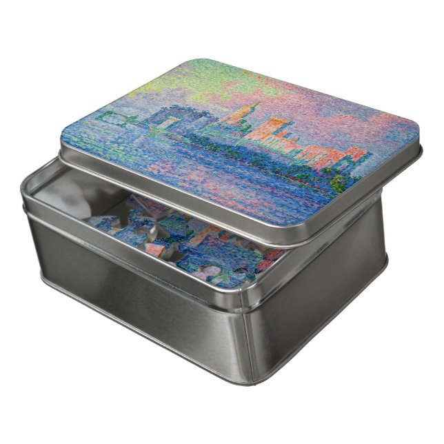Paul Signac - The Papal Palace, Avignon Jigsaw Puzzle (Lid Open)