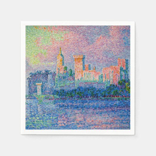 Paul Signac - The Papal Palace, Avignon Napkins (Front)