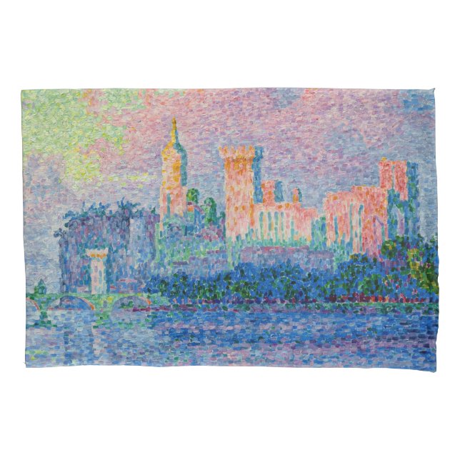Paul Signac - The Papal Palace, Avignon Pillow Case (Front)