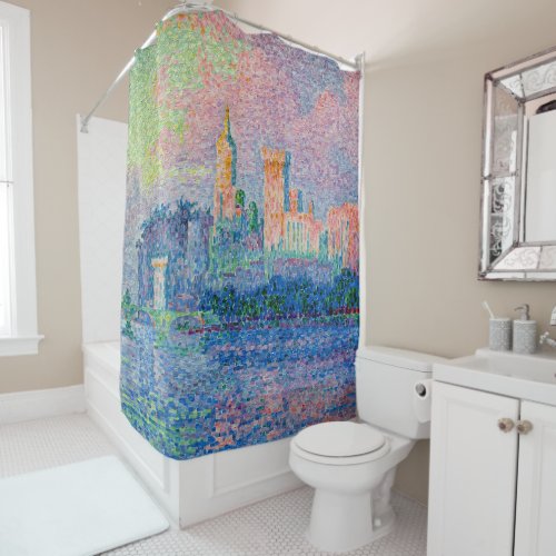 Paul Signac _ The Papal Palace Avignon Shower Curtain