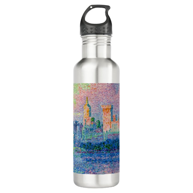 Paul Signac - The Papal Palace, Avignon Stainless Steel Water Bottle (Front)