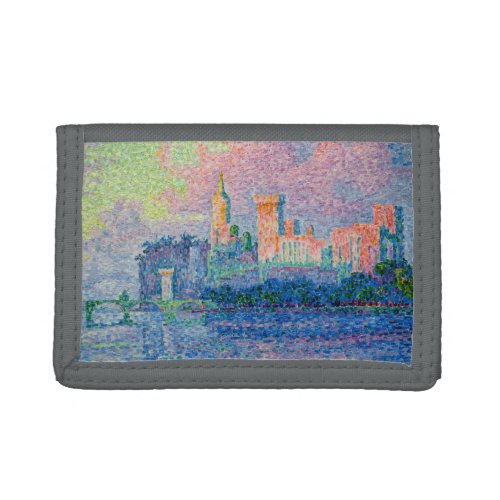 Paul Signac _ The Papal Palace Avignon Trifold Wallet