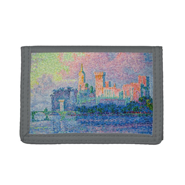 Paul Signac - The Papal Palace, Avignon Trifold Wallet (Front)