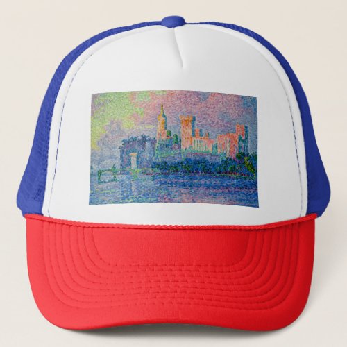 Paul Signac _ The Papal Palace Avignon Trucker Hat