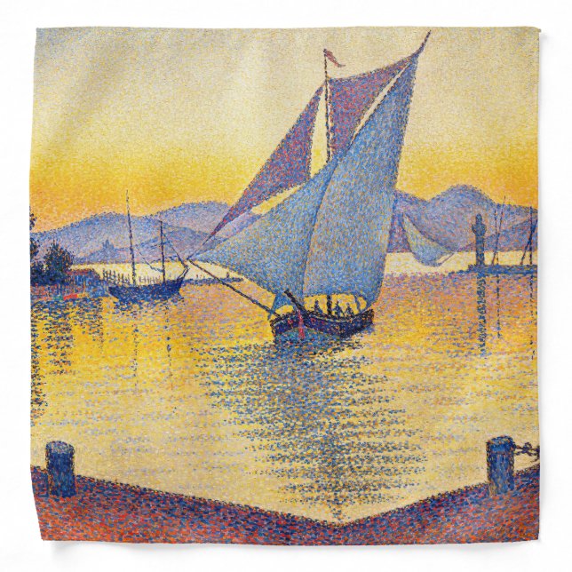 Paul Signac - The Port at Sunset, Opus 236 Bandana (Front)
