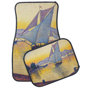 Paul Signac - The Port at Sunset, Opus 236 Car Floor Mat