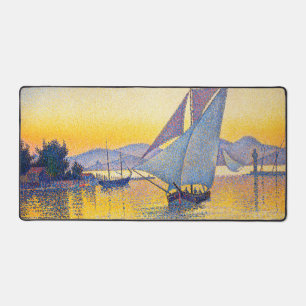 Paul Signac - The Port at Sunset, Opus 236 Desk Mat