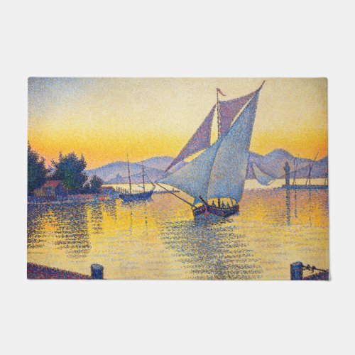 Paul Signac _ The Port at Sunset Opus 236 Doormat