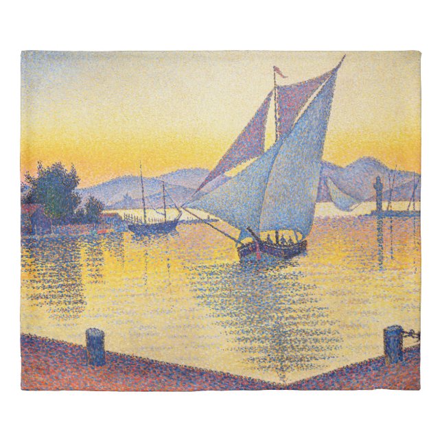 Paul Signac - The Port at Sunset, Opus 236 Duvet Cover (Front)