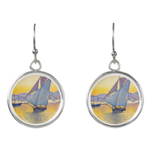 Paul Signac _ The Port at Sunset Opus 236 Earrings