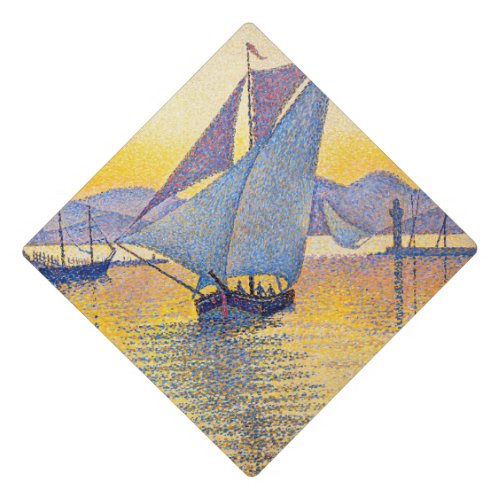 Paul Signac _ The Port at Sunset Opus 236 Graduation Cap Topper