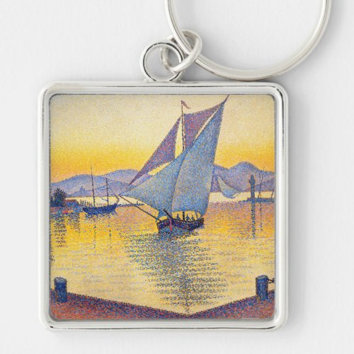 Paul Signac _ The Port at Sunset Opus 236 Keychain