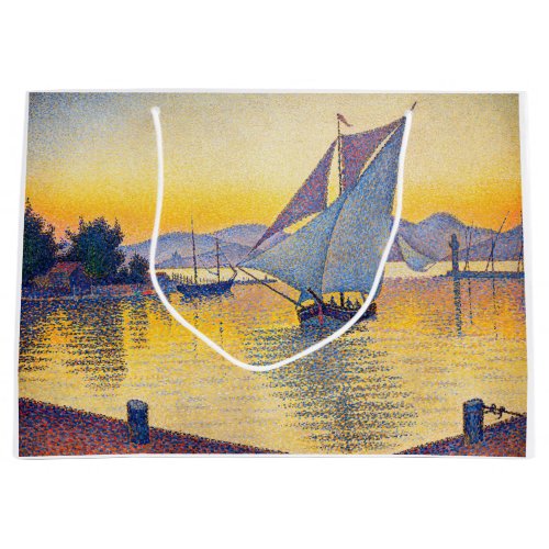 Paul Signac _ The Port at Sunset Opus 236 Large Gift Bag