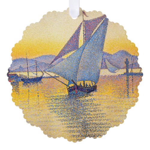 Paul Signac - The Port at Sunset, Opus 236 Ornament Card