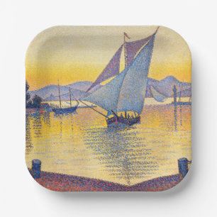Paul Signac - The Port at Sunset, Opus 236 Paper Plates