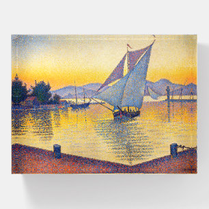 Paul Signac - The Port at Sunset, Opus 236 Paperweight