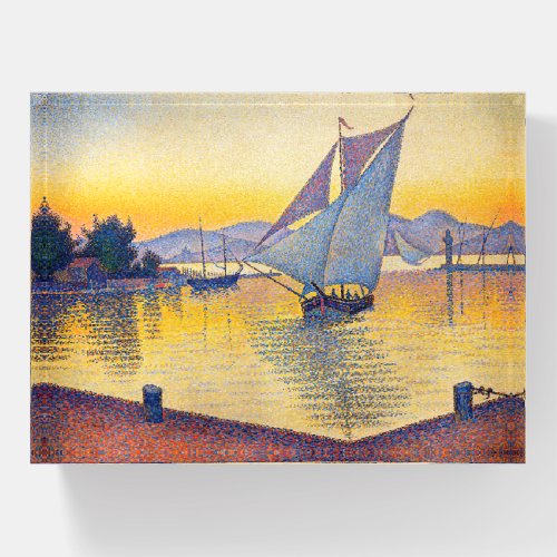 Paul Signac _ The Port at Sunset Opus 236 Paperweight