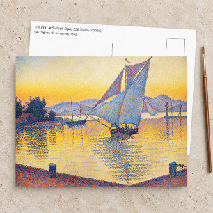 Paul Signac - The Port at Sunset, Opus 236 Postcard