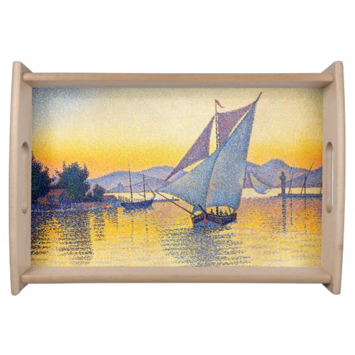 Paul Signac _ The Port at Sunset Opus 236 Serving Tray