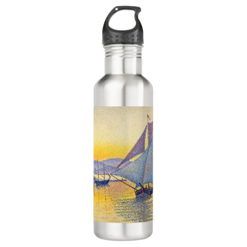 Paul Signac _ The Port at Sunset Opus 236 Stainless Steel Water Bottle