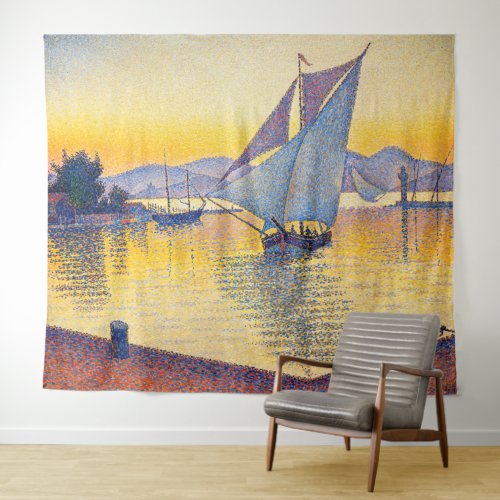 Paul Signac _ The Port at Sunset Opus 236 Tapestry