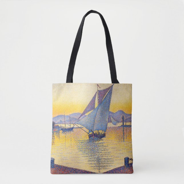 Paul Signac - The Port at Sunset, Opus 236 Tote Bag (Front)
