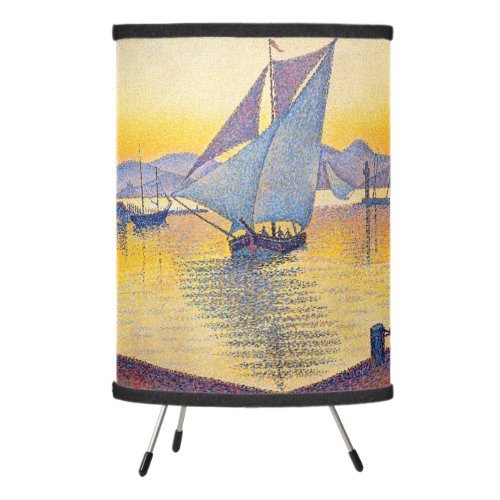 Paul Signac _ The Port at Sunset Opus 236 Tripod Lamp