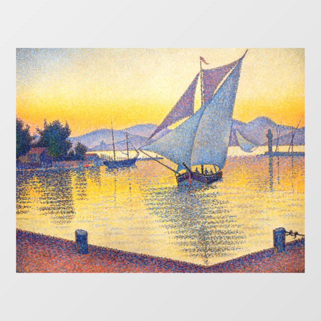 Paul Signac - The Port at Sunset, Opus 236 Window Cling (Sheet)