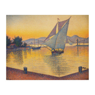 Paul Signac - The Port at Sunset, Opus 236 Wood Wall Art