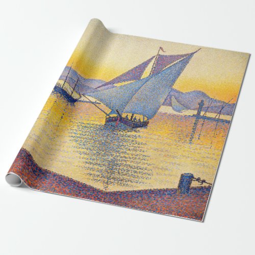 Paul Signac _ The Port at Sunset Opus 236 Wrapping Paper