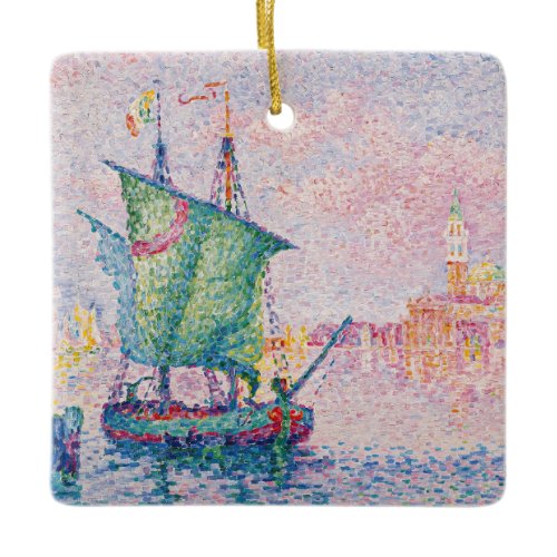 Paul Signac - Venice, The Pink Cloud Ceramic Ornament