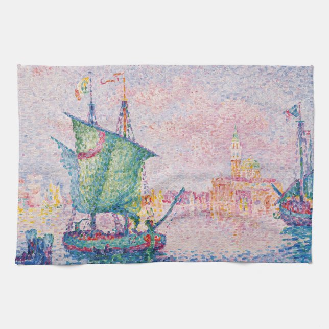 Paul Signac - Venice, The Pink Cloud Kitchen Towel (Horizontal)