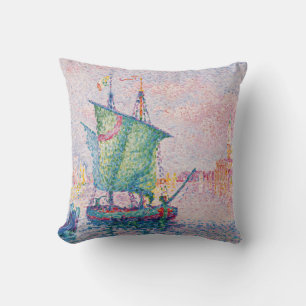 Paul Signac - Venice, The Pink Cloud Throw Pillow