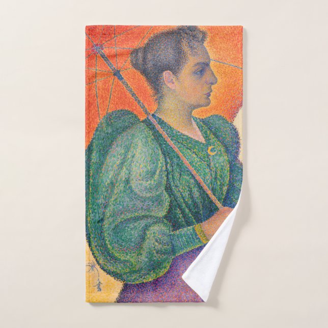 Paul Signac - Woman with a Parasol Bath Towel Set (Hand Towel)