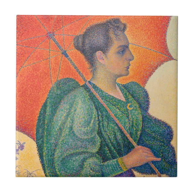Paul Signac - Woman with a Parasol Ceramic Tile (Front)