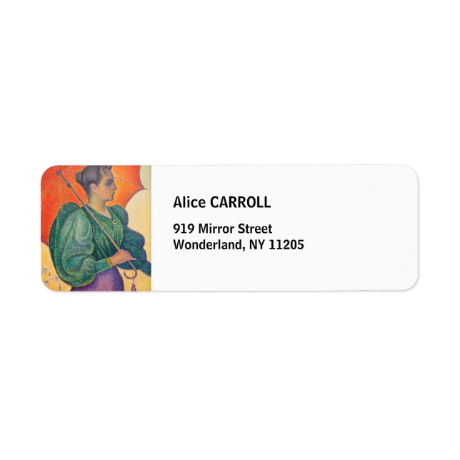 Paul Signac - Woman with a Parasol Label (Front)