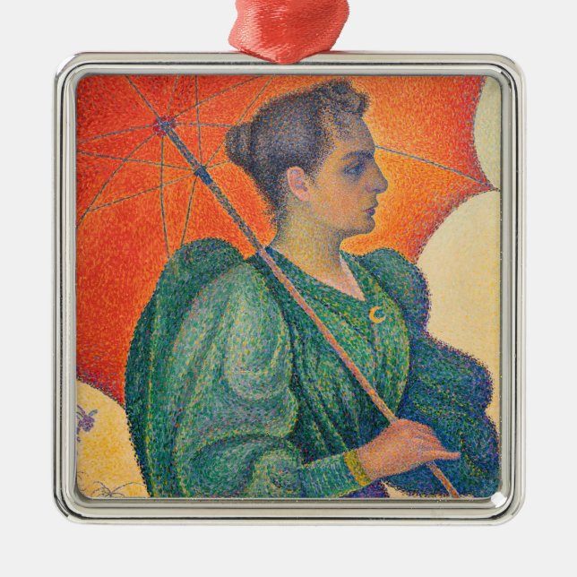 Paul Signac - Woman with a Parasol Metal Ornament (Front)