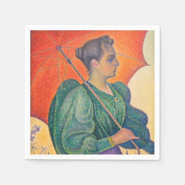 Paul Signac - Woman with a Parasol Napkins (Front)