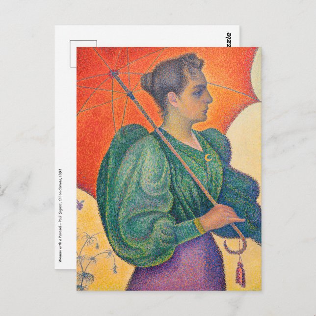 Paul Signac - Woman with a Parasol Postcard (Front/Back)