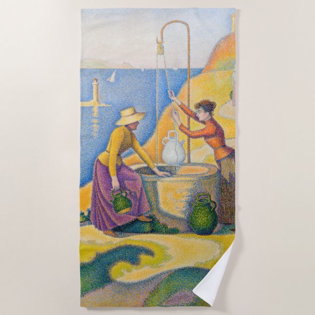 Paul Signac - Women at the Well Beach Towel (Front)